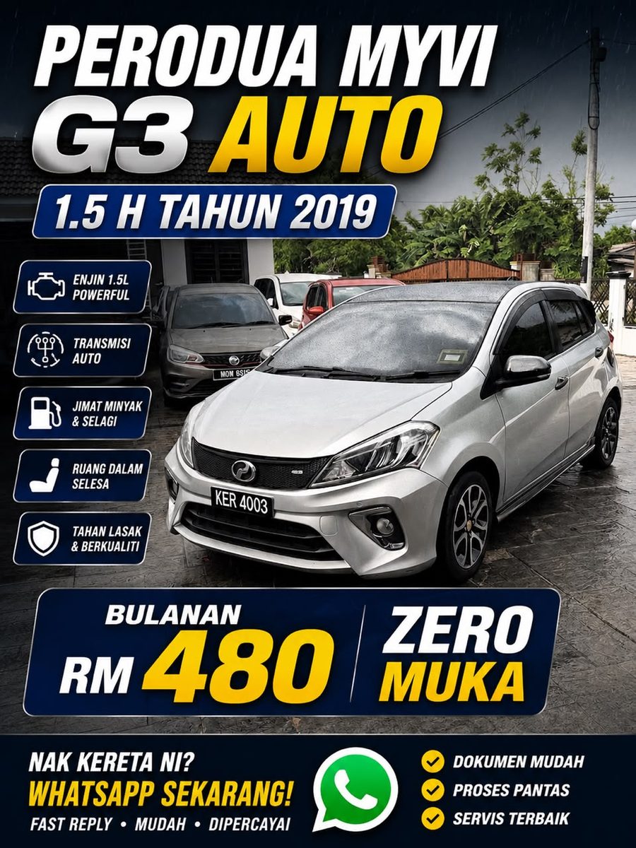 Perodua Myvi G3 1.5H Auto 2019
