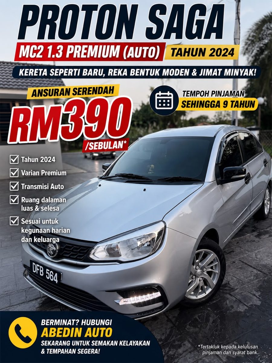 Proton Saga MC2 1.3 Premium Auto 2024